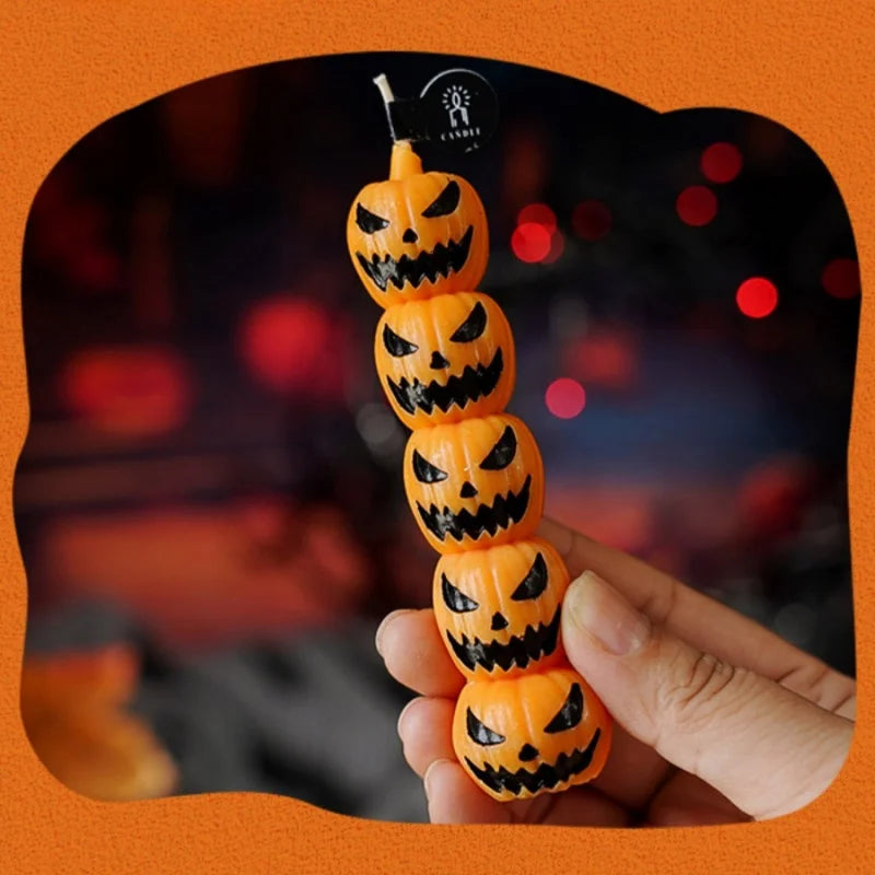 Bougie Halloween Citrouilles Design