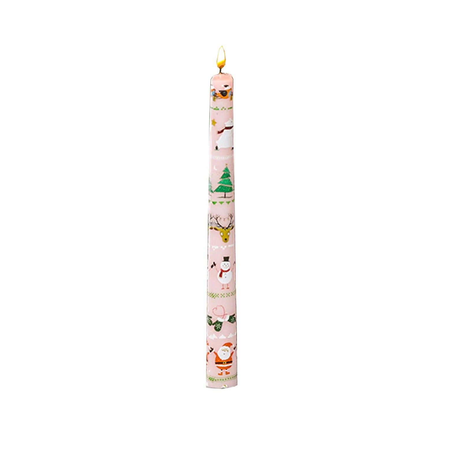 Bougie Longue Rose de Noël stylé