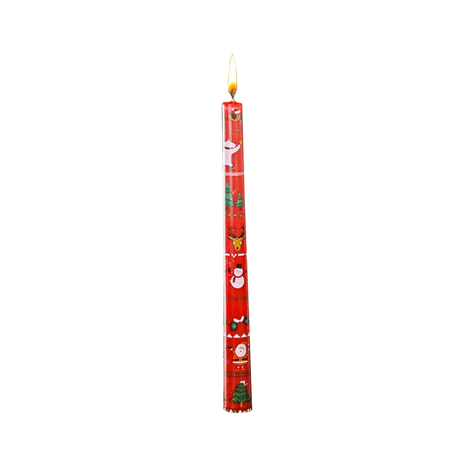 Bougie Longue Rouge Noël stylé