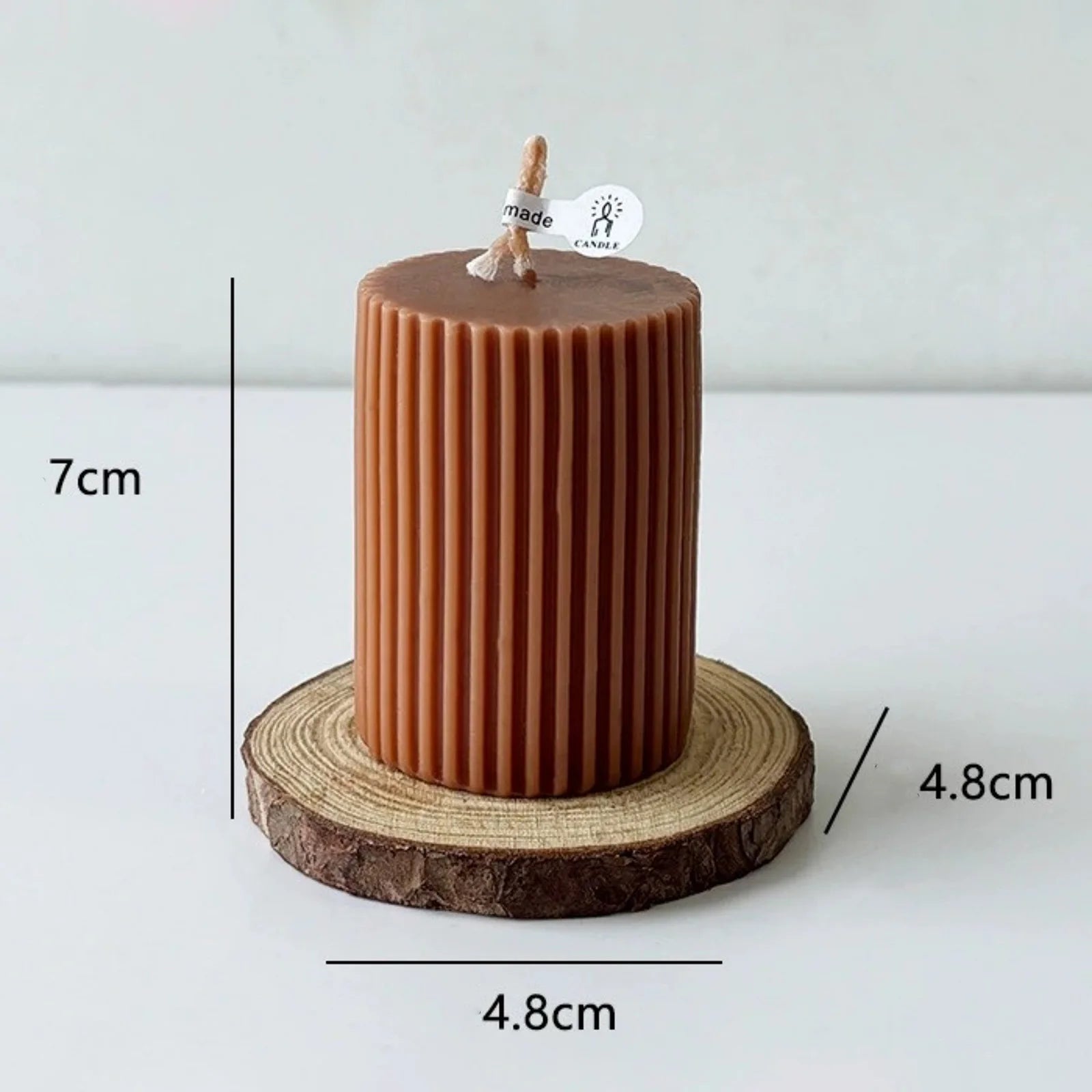 Bougie Mariage Cylindrique Marron chic