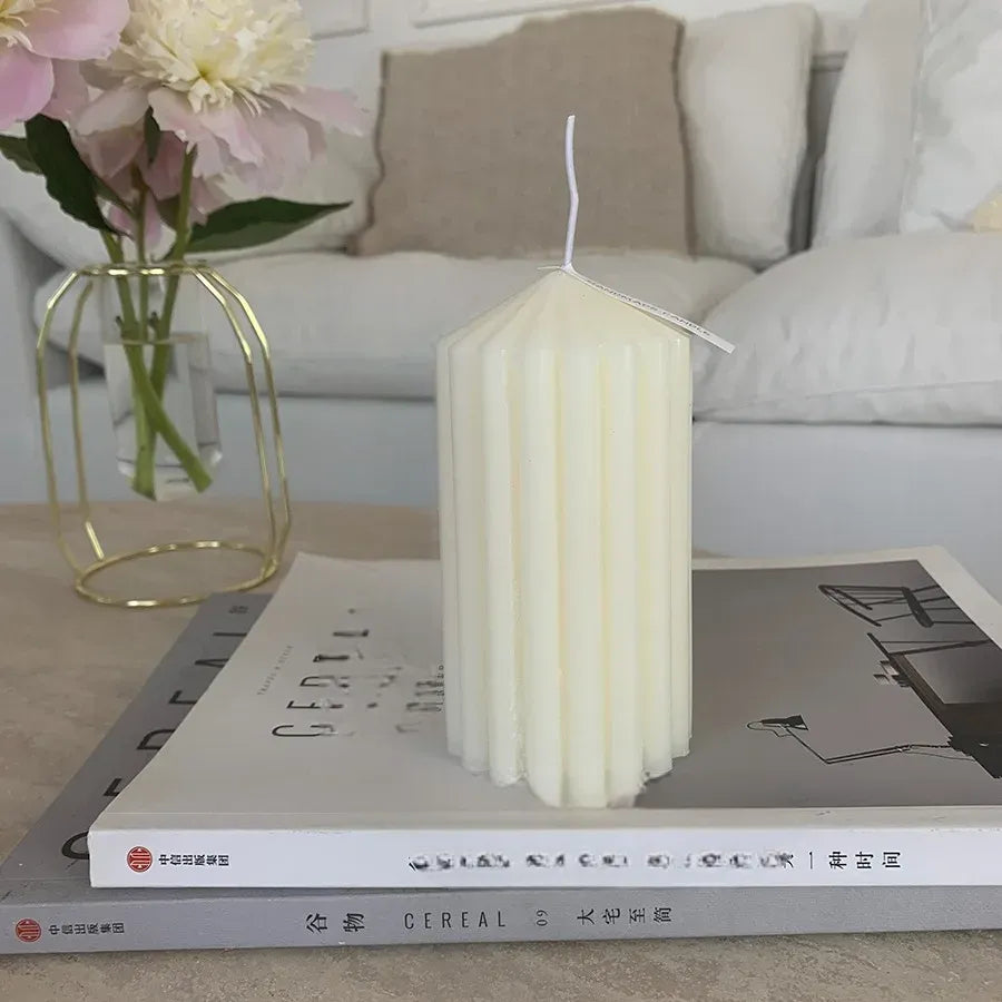 Bougie Mariage Cylindrique Minimaliste raffinée