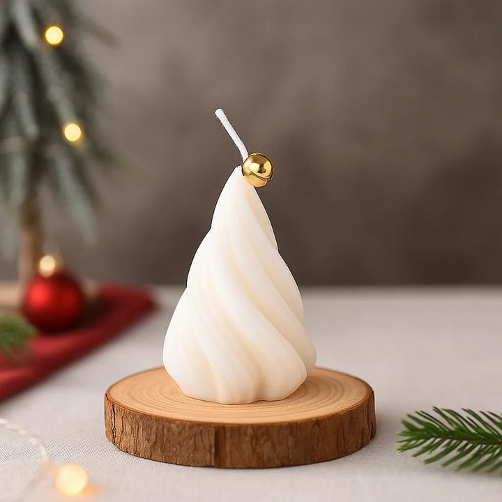 Bougie Sapin Blanc Tourbillonnant