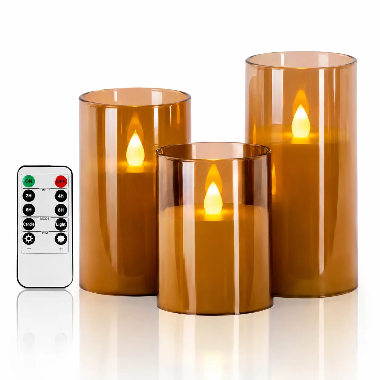 Bougies LED Sans Flamme Dorées Moderne