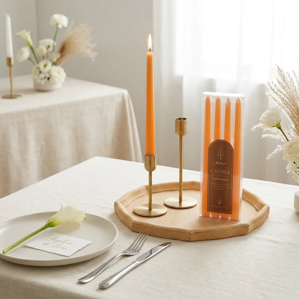 Bougies Mariage Orange Unique