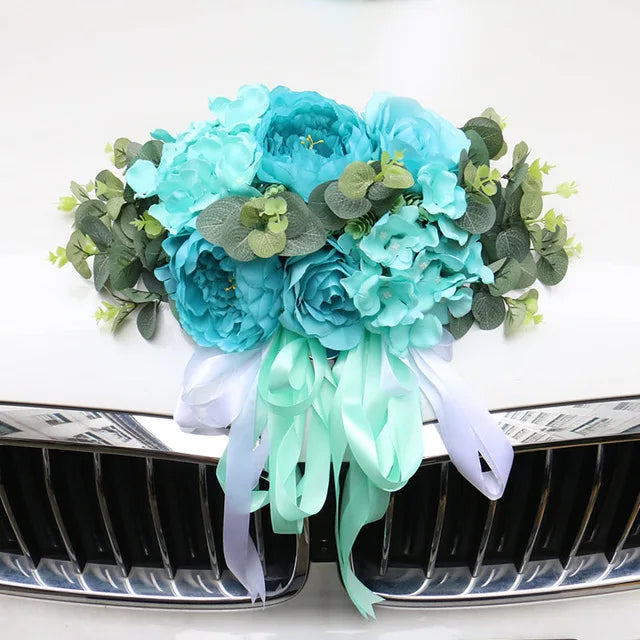 Bouquet de Fleurs Bleus Décoratif chic