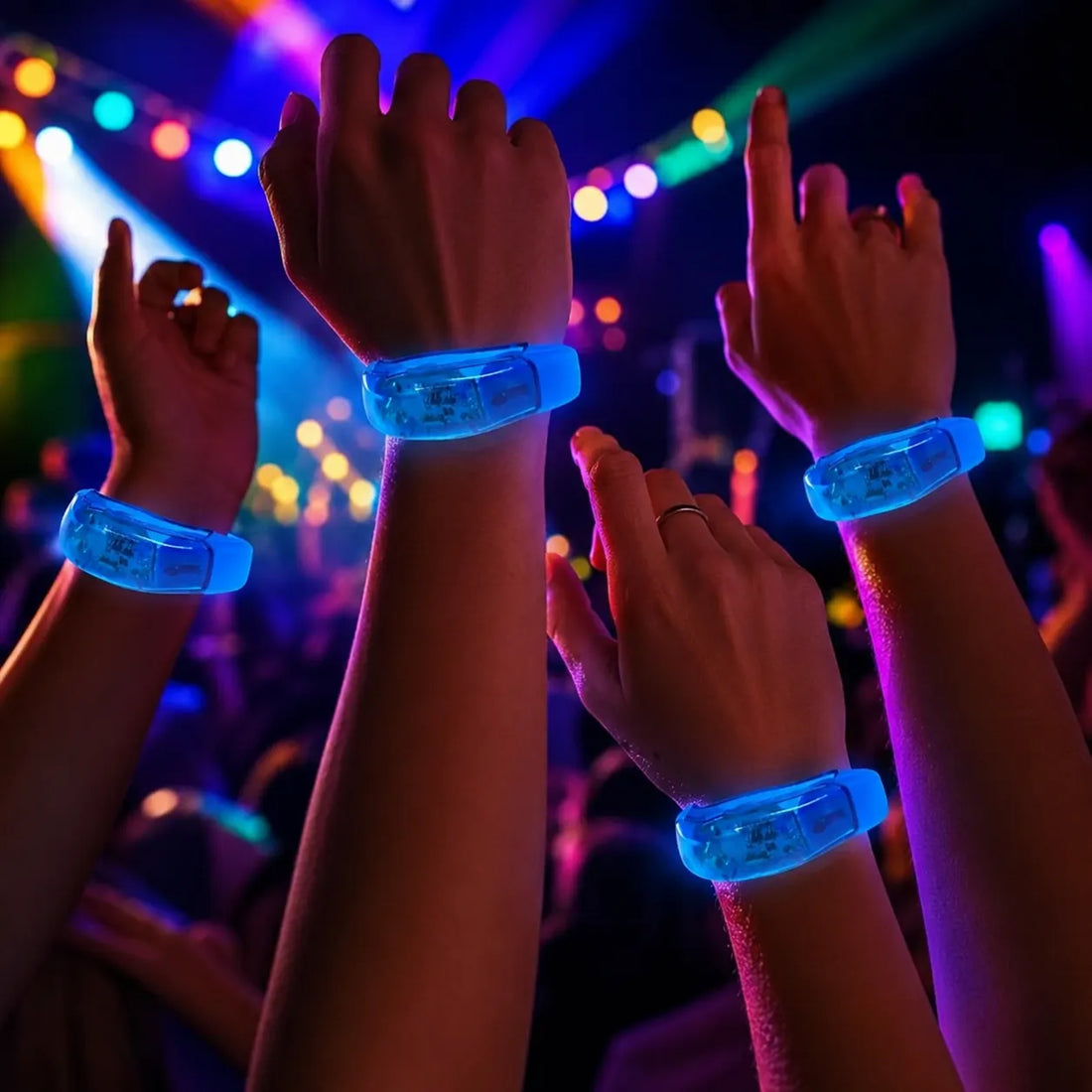 Bracelet Bleu à LED Festif Unisexe