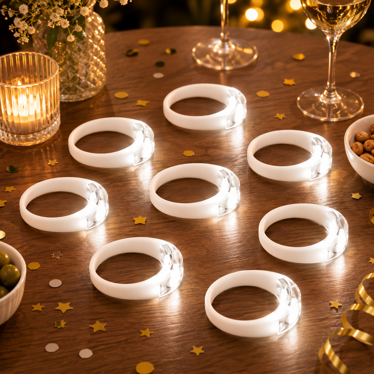 Bracelet Festif LED Blanc Design