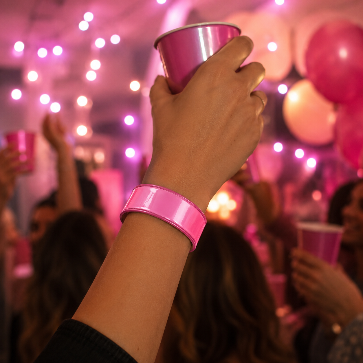 Bracelet Festif Réfléchissant Rose Cool