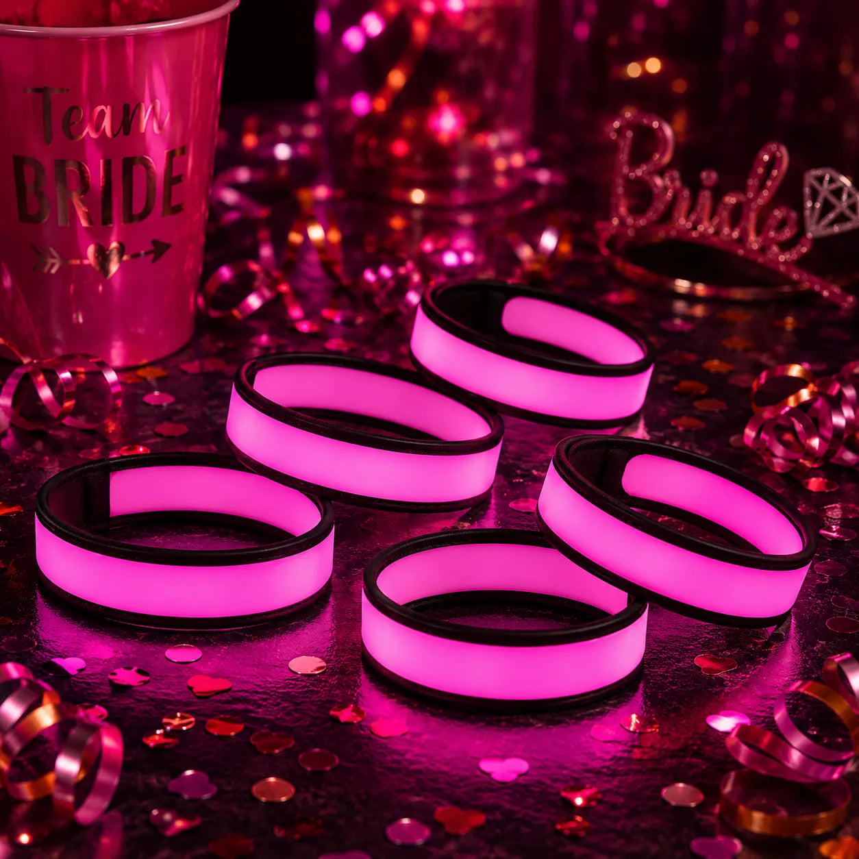 Bracelet Festif Rose Lumineux romantique