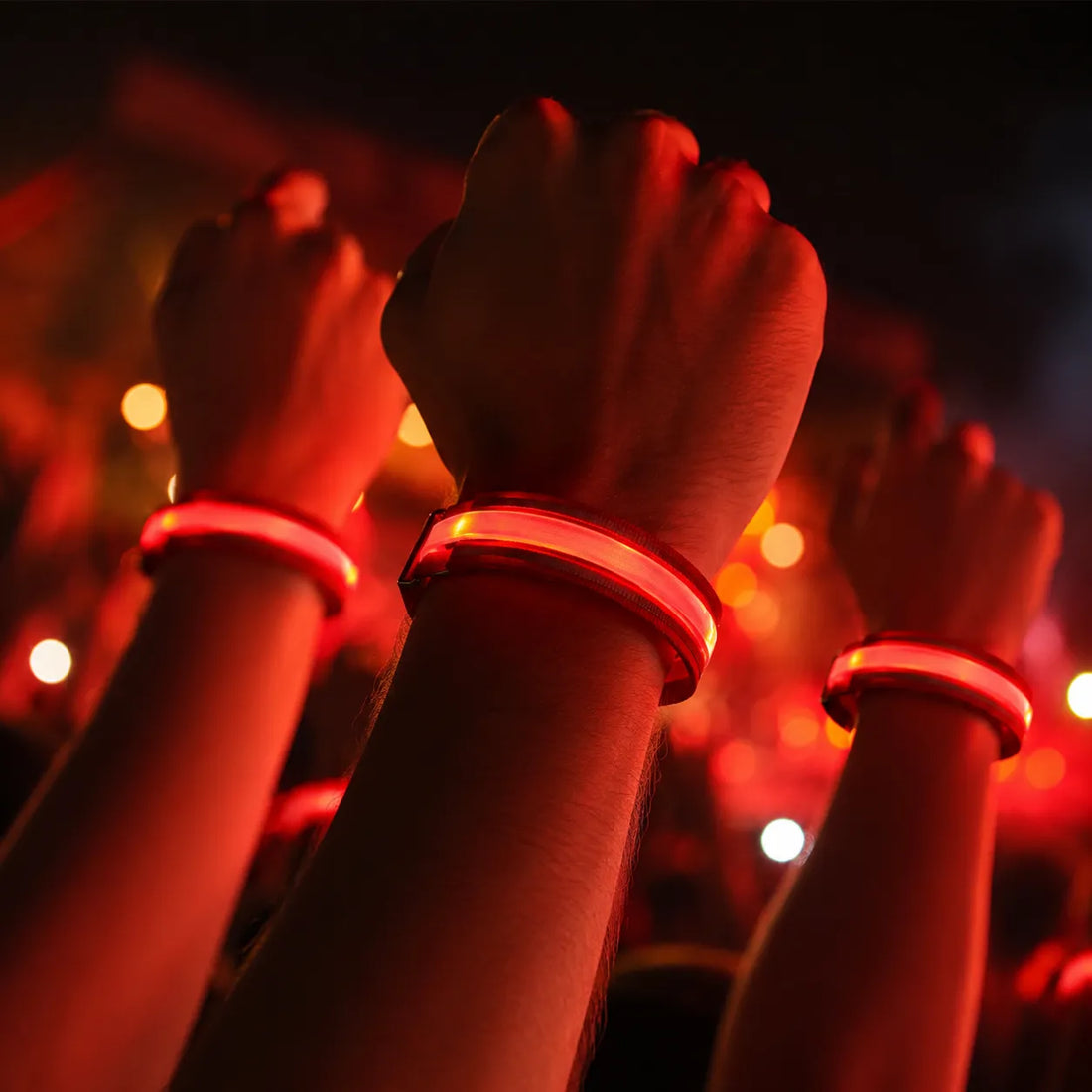 Bracelet Festif Rouge Réfléchissant