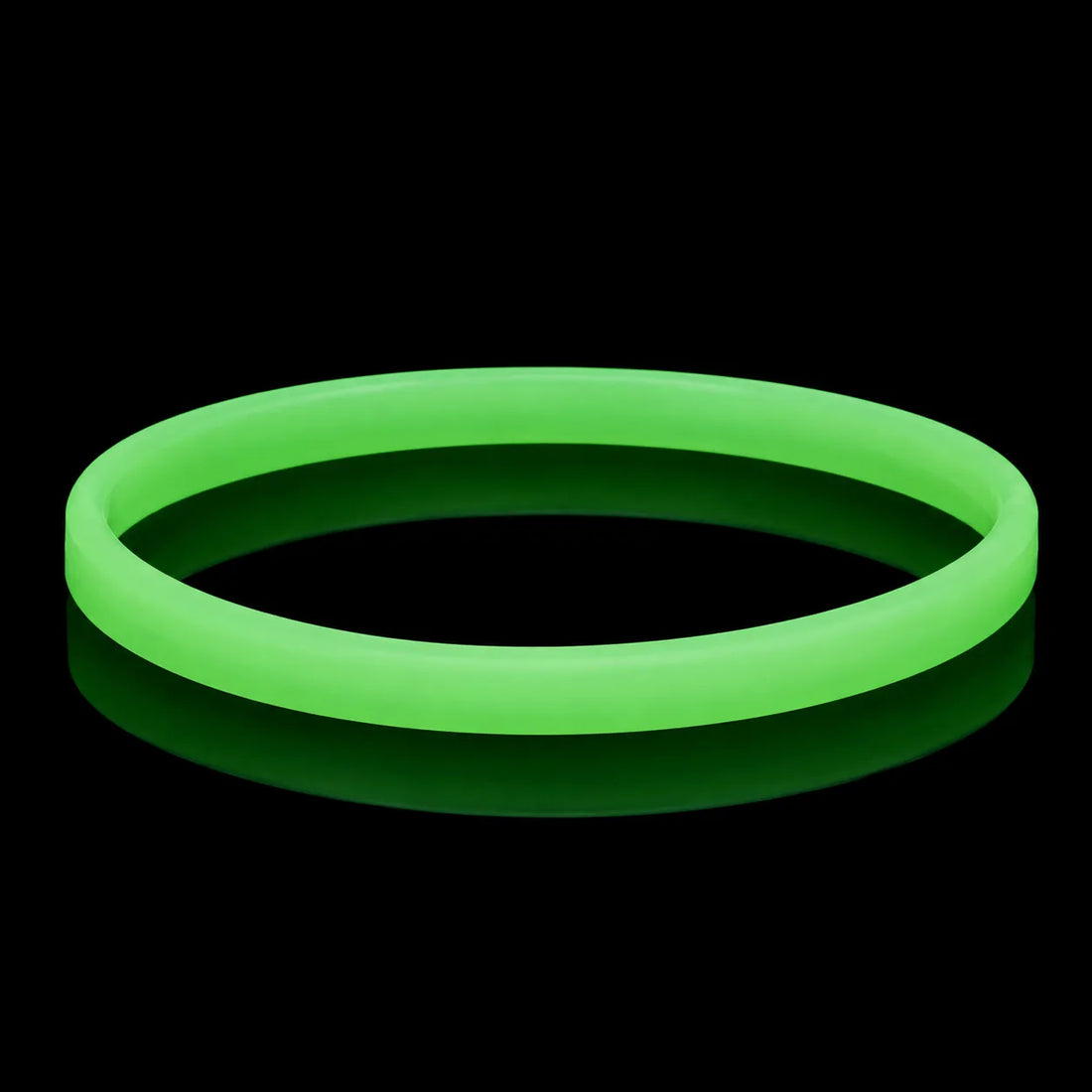 Bracelet Festif en Silicone Vert Fluorescent Minimaliste