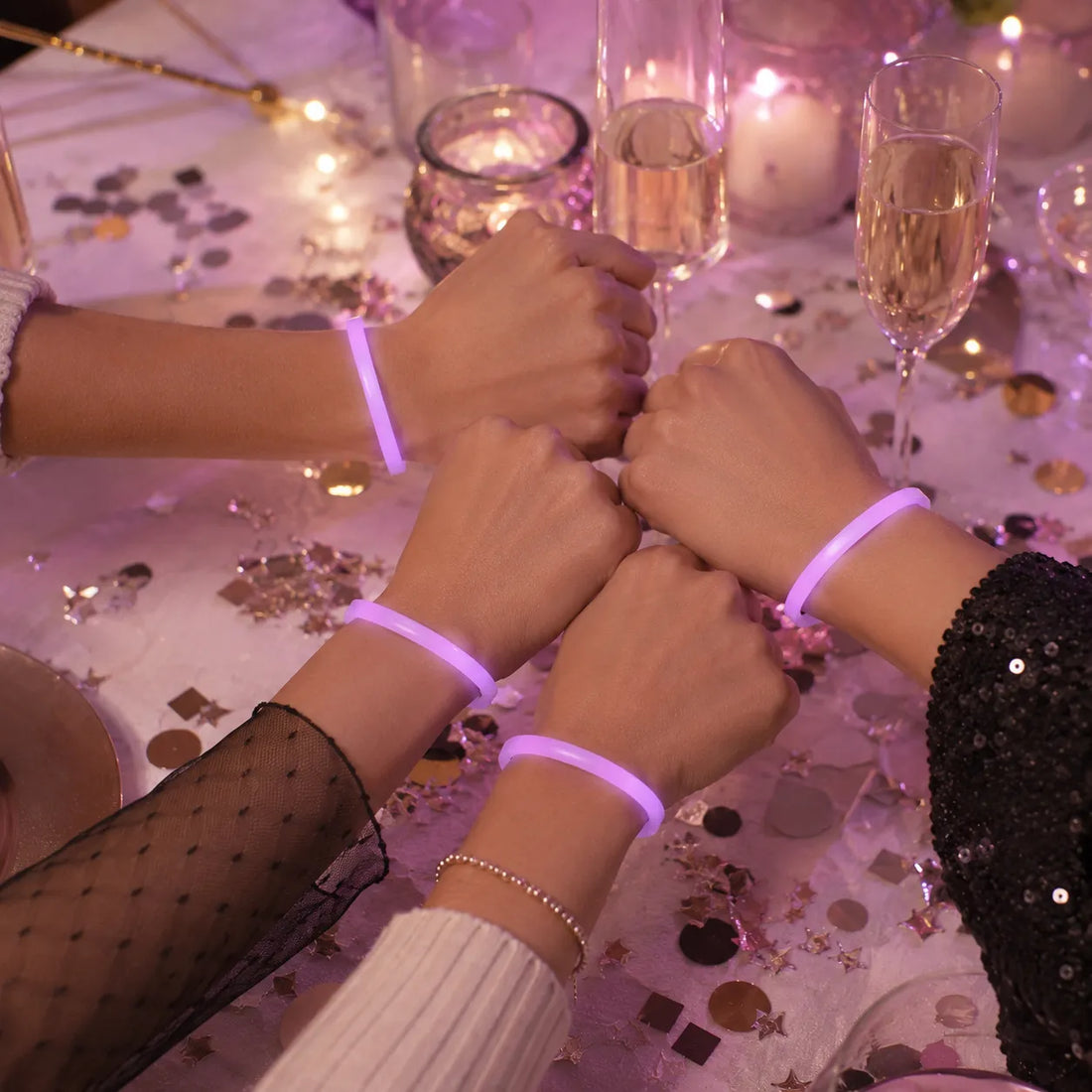 Bracelet Festif en Silicone Violet
