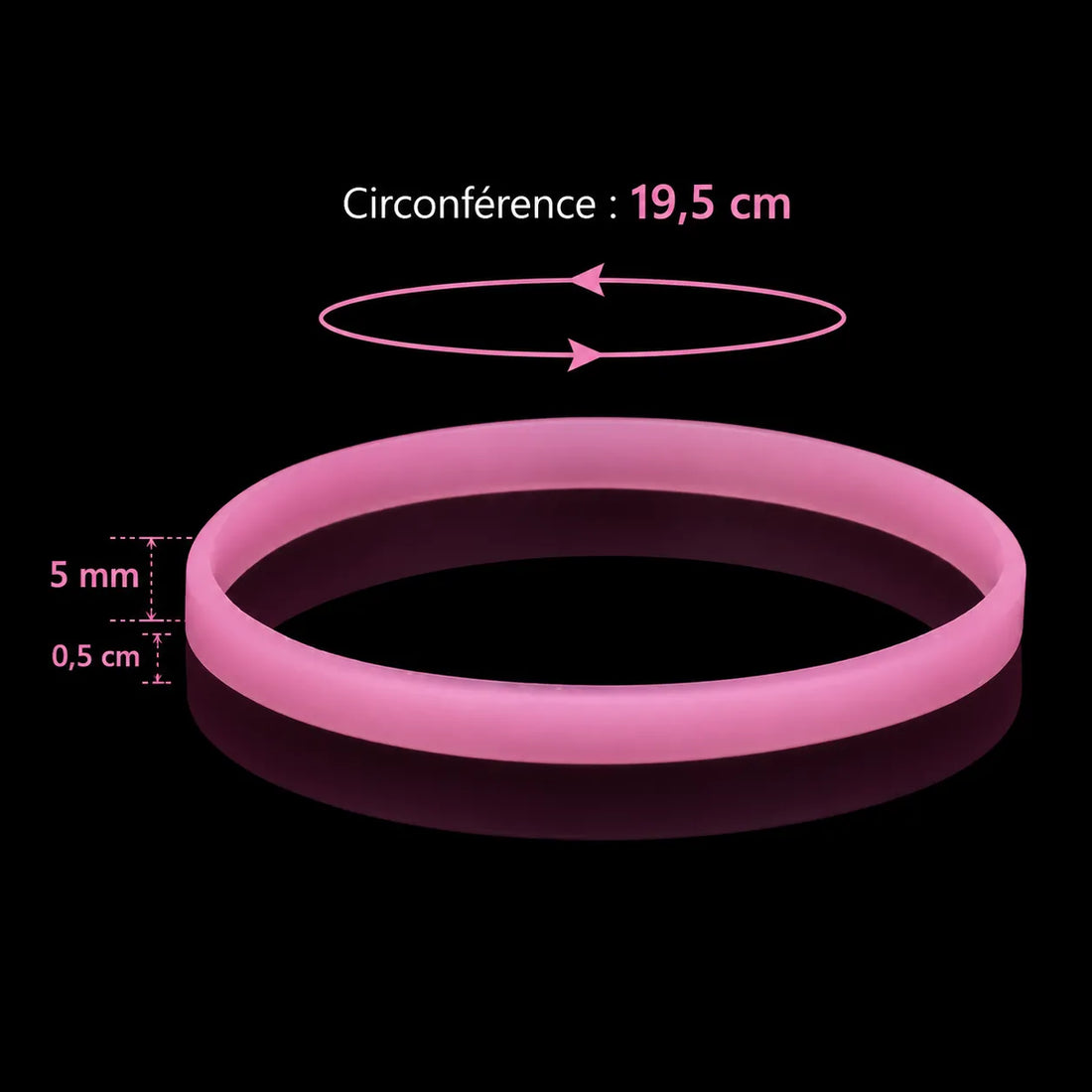 Bracelet Festif en Silicone Violet Moderne