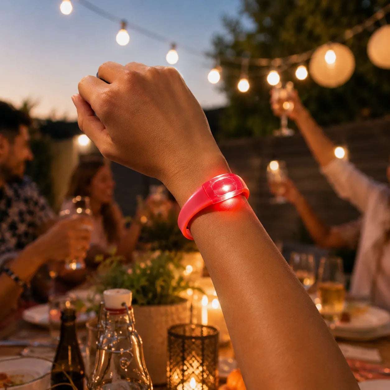 Bracelet LED Rouge de Fête