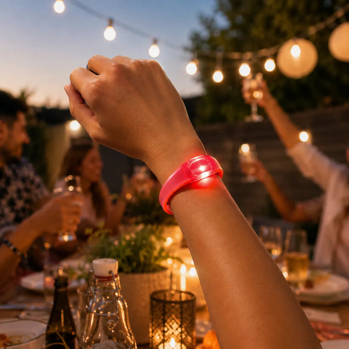 Bracelet LED Rouge de Fête