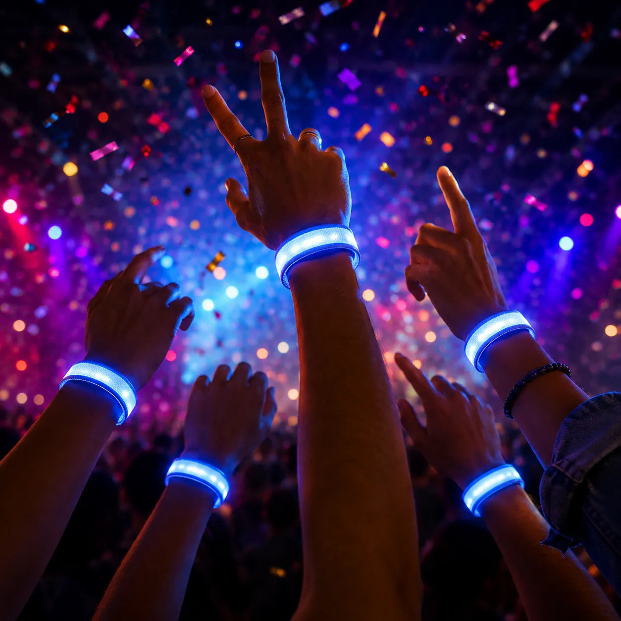 Bracelet Lumineux Bleus Eléctroniques 