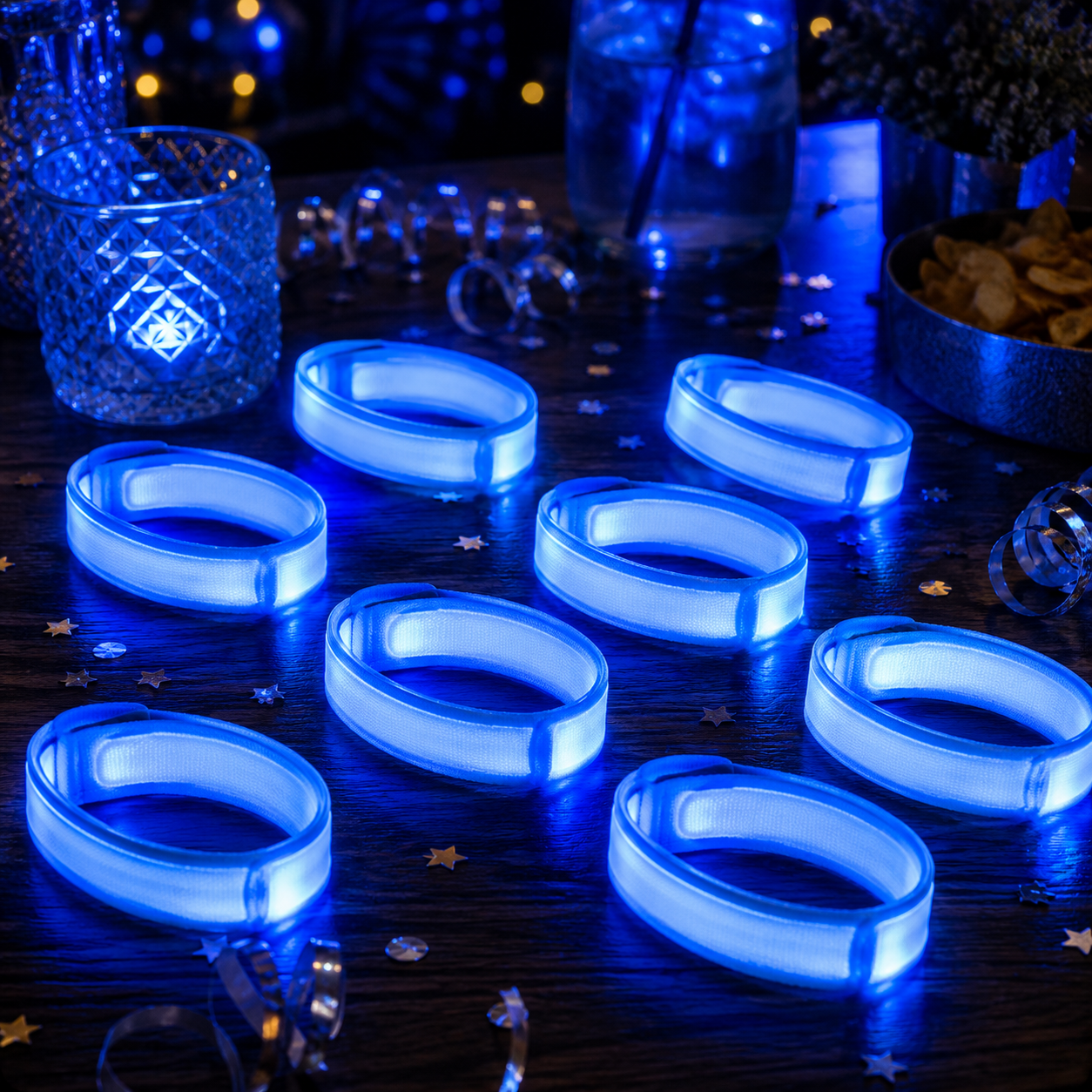 Bracelet Lumineux Bleus Eléctroniques Cool