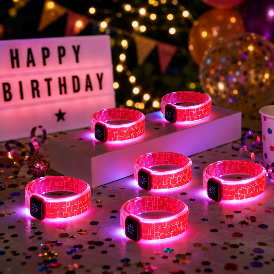 Bracelet Lumineux LED Rouge Design original