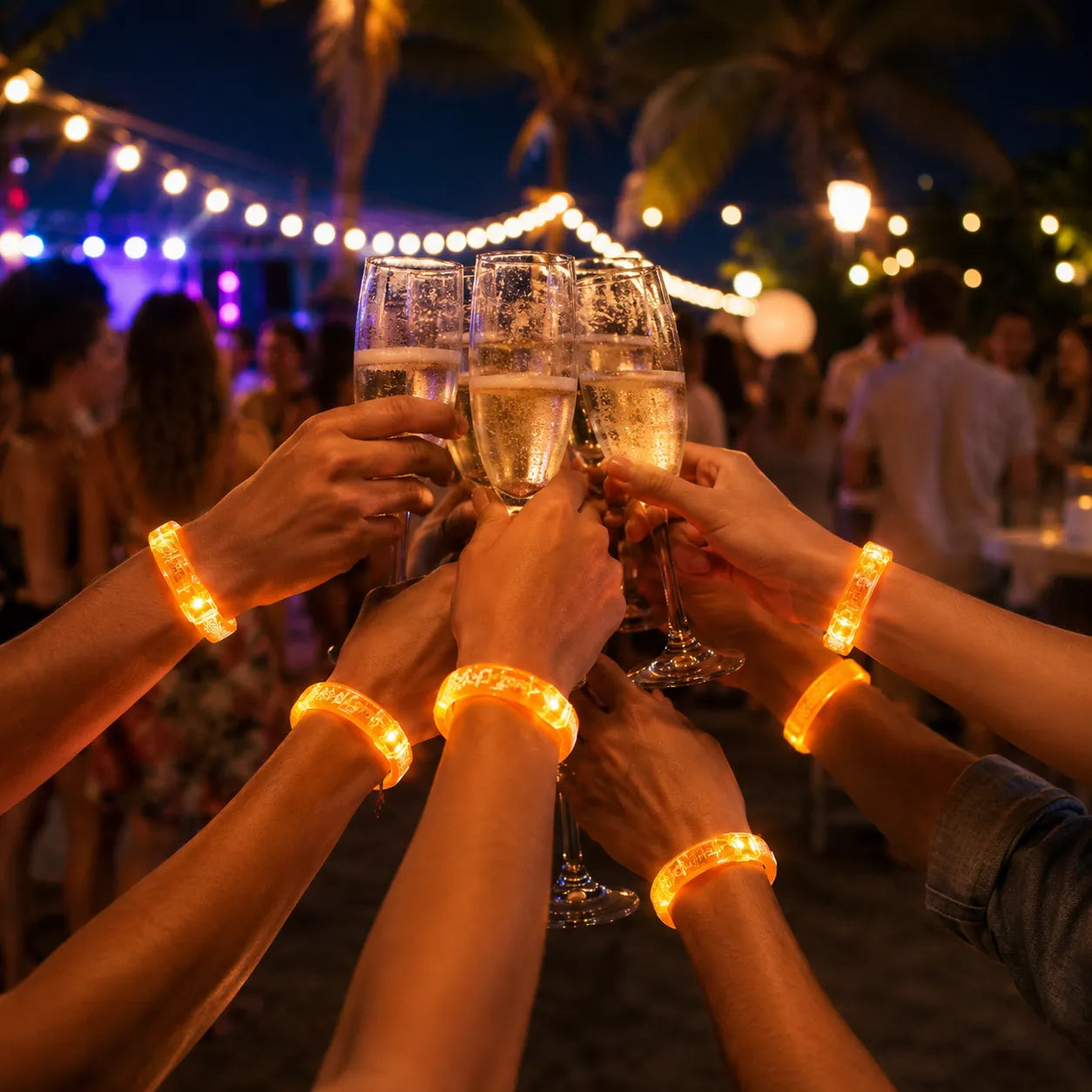 Bracelet Lumineux Orange éclatante 