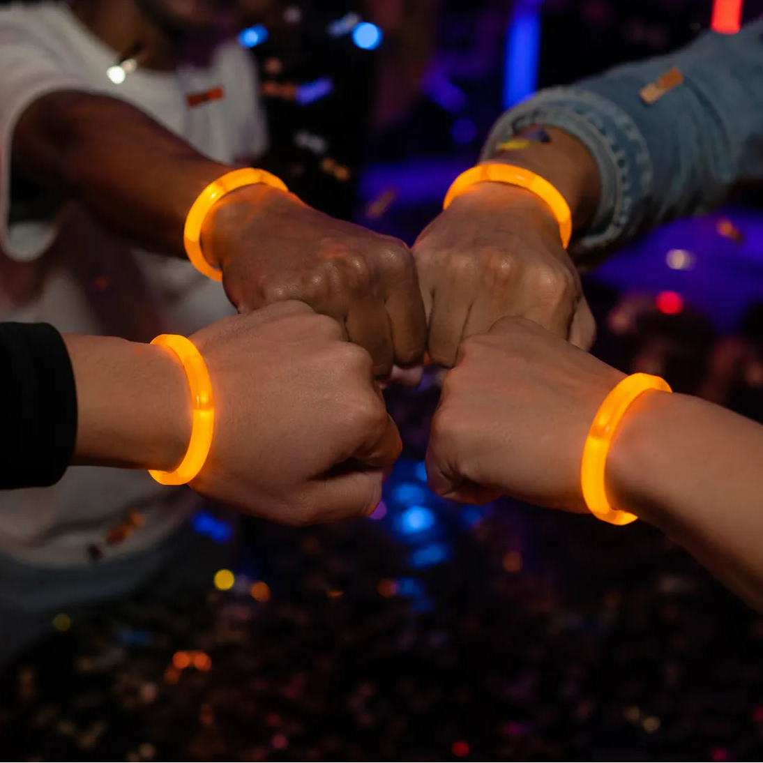 Bracelet Lumineux Orange pour Fête
