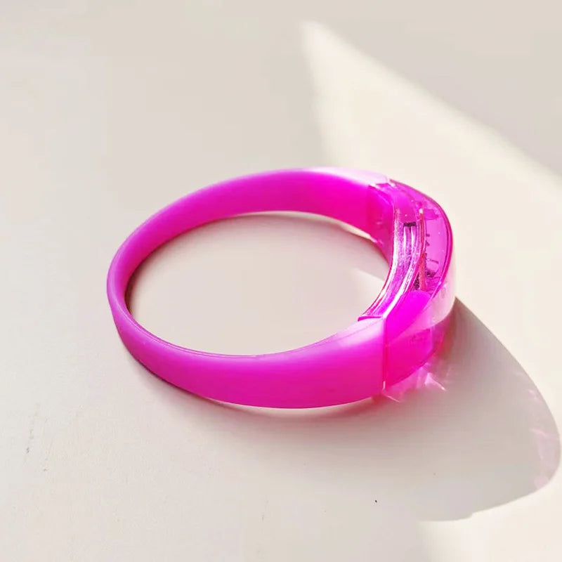 Bracelet Rose Clignotant à LED Festif Unique
