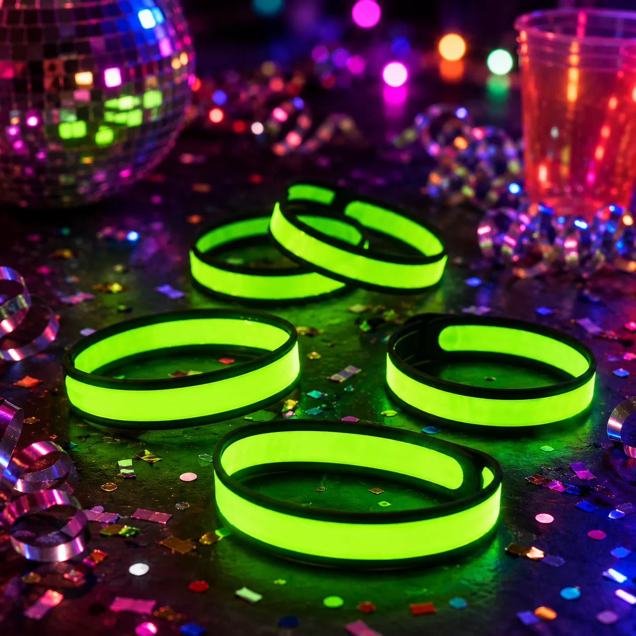 Bracelet Vert Lumineux De Fête unique