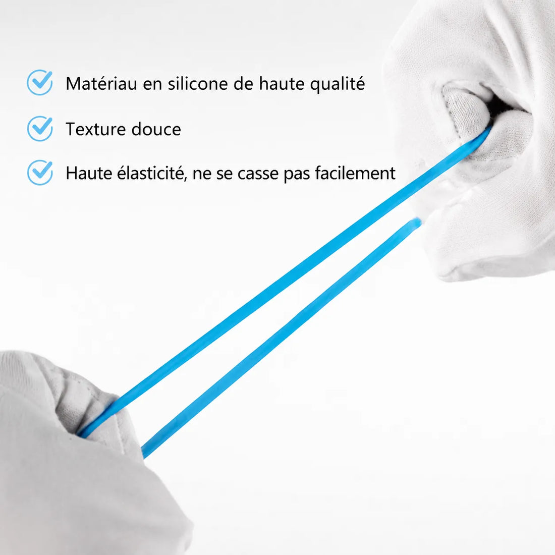 Bracelet de Fête Bleu en Silicone Minimaliste