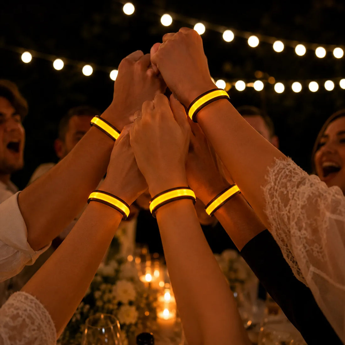 Bracelet de Fête Réfléchissant Jaune