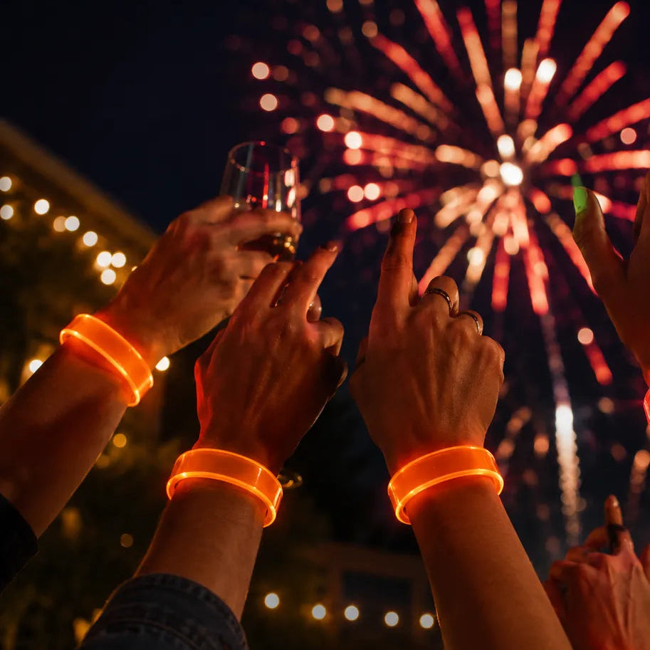 Bracelets LED Orange de Fête