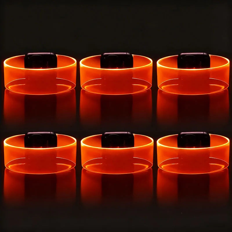 Bracelets LED Orange de Fête Unique