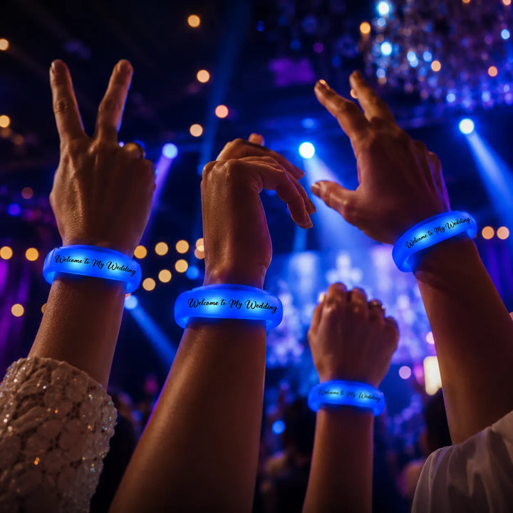 Bracelets Lumineux Bleus Mariage à Stickers