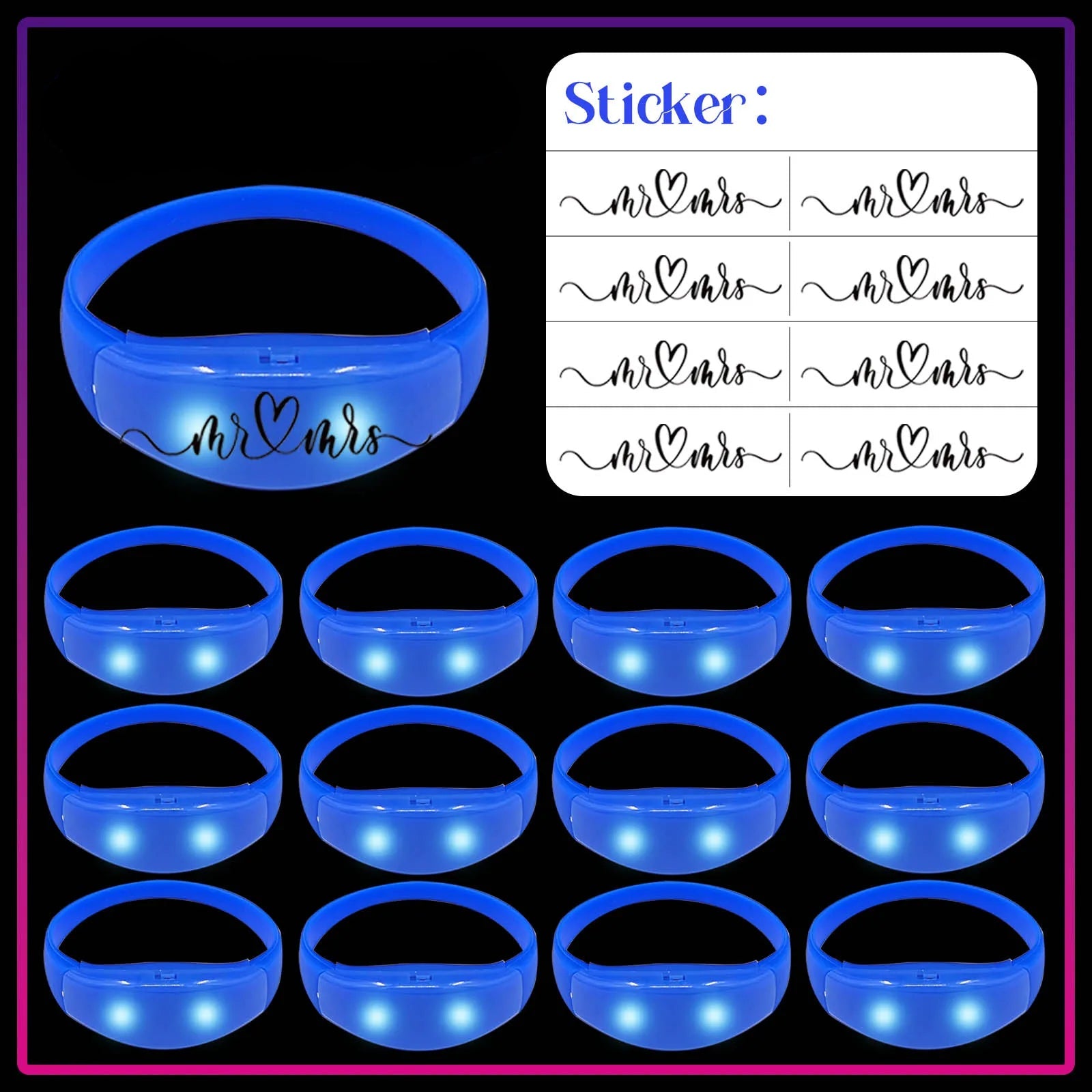 Bracelets Lumineux Bleus Mr Mrs Design