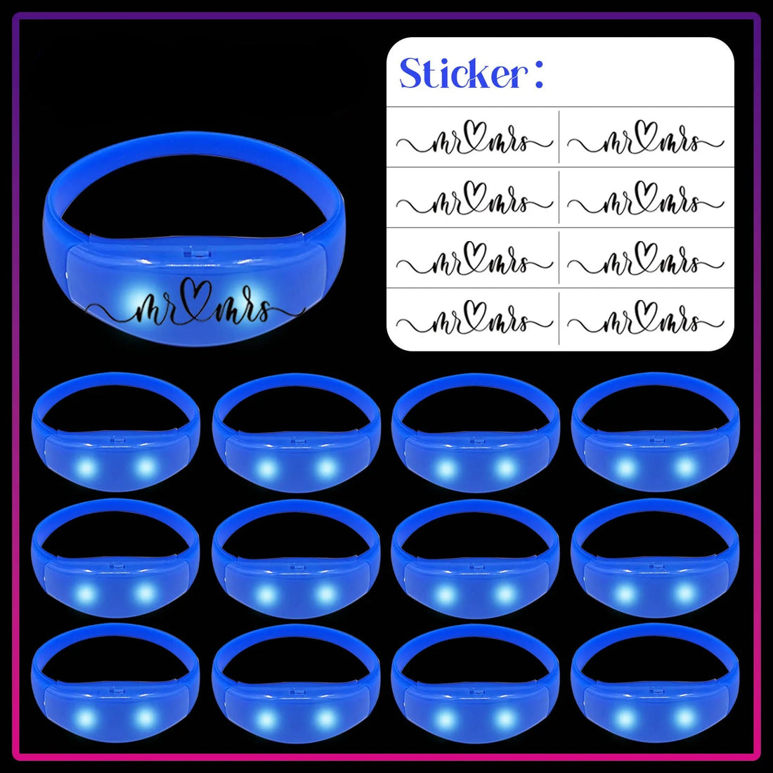 Bracelets Lumineux Bleus Mr Mrs Design