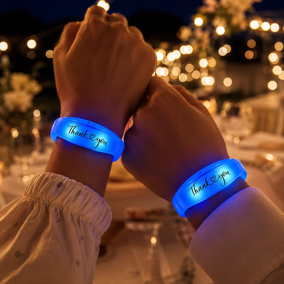 Bracelets Lumineux Bleus Thank You Moderne
