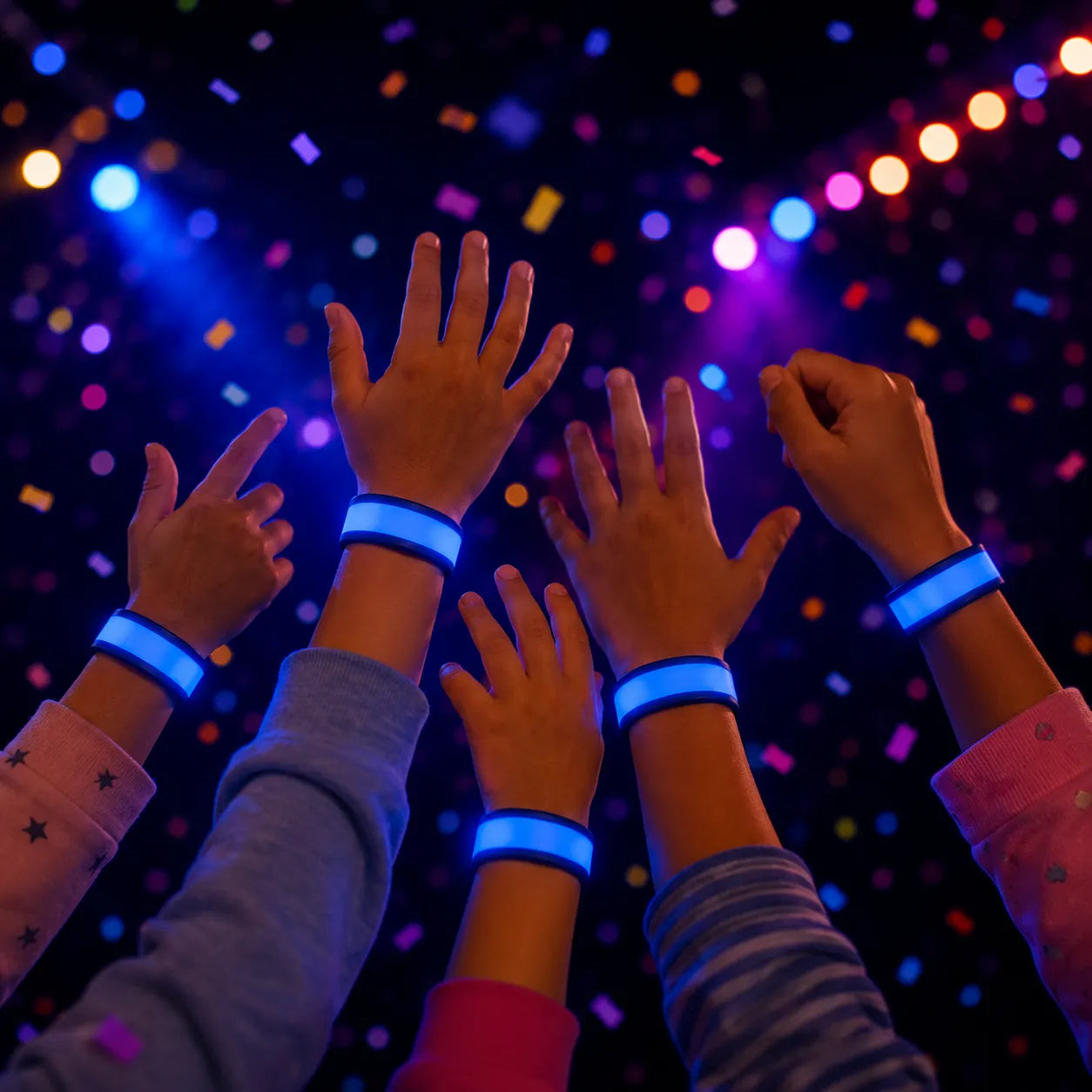 Bracelets Lumineux De Fête Bleu