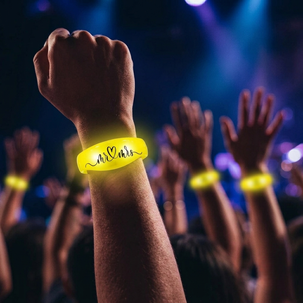 Bracelets Lumineux Jaunes Mr Mrs 