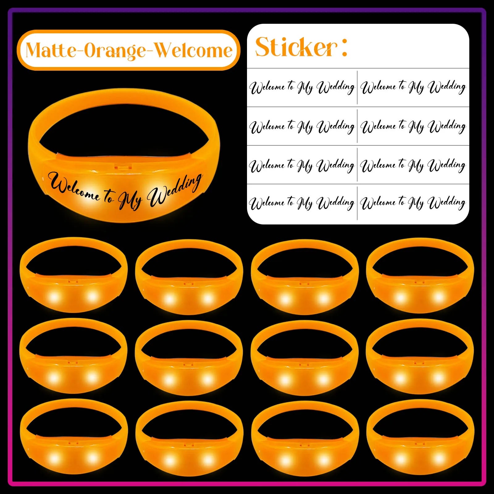 Bracelets Lumineux Mariage Avec Stickers unique