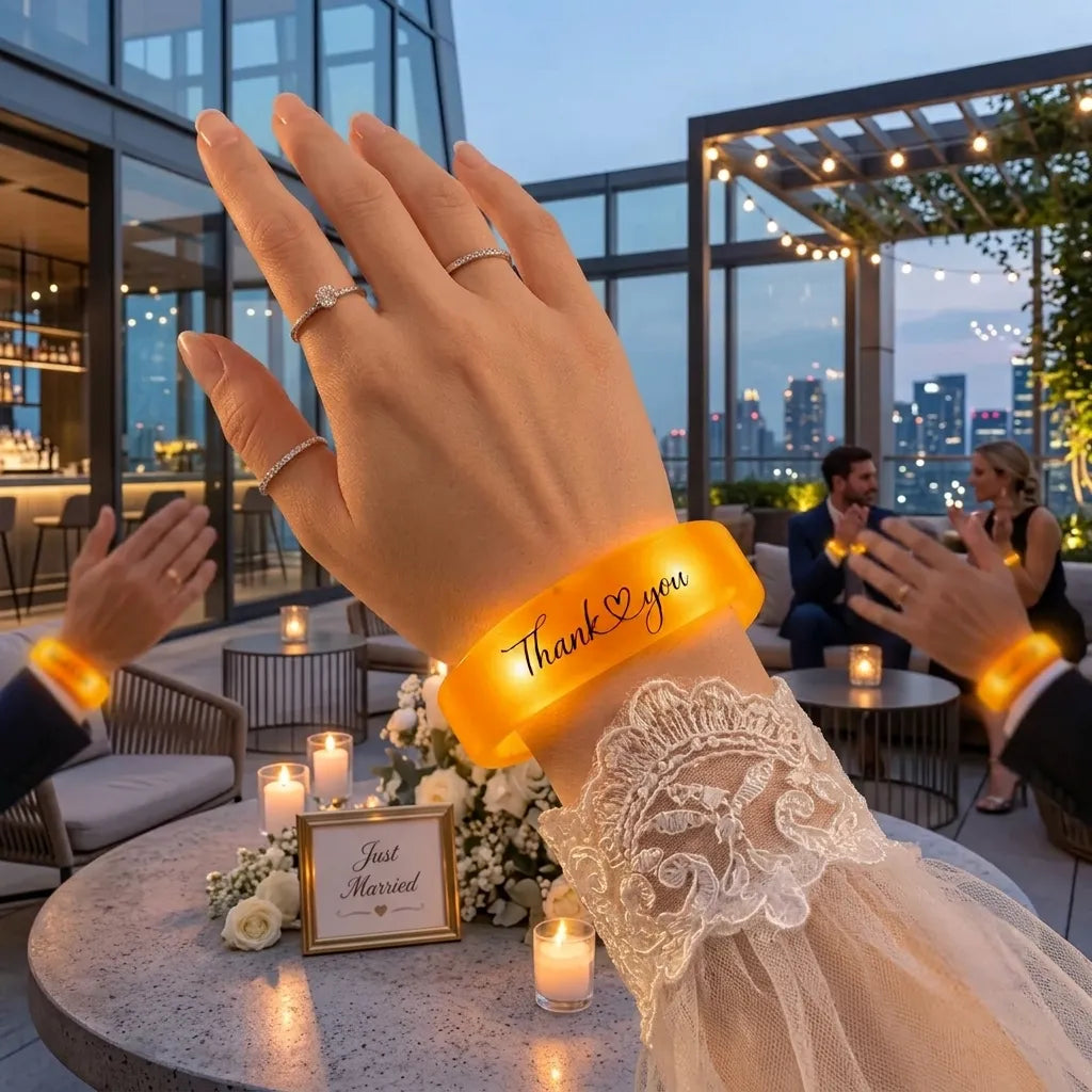 Bracelets Lumineux Oranges Mariage original