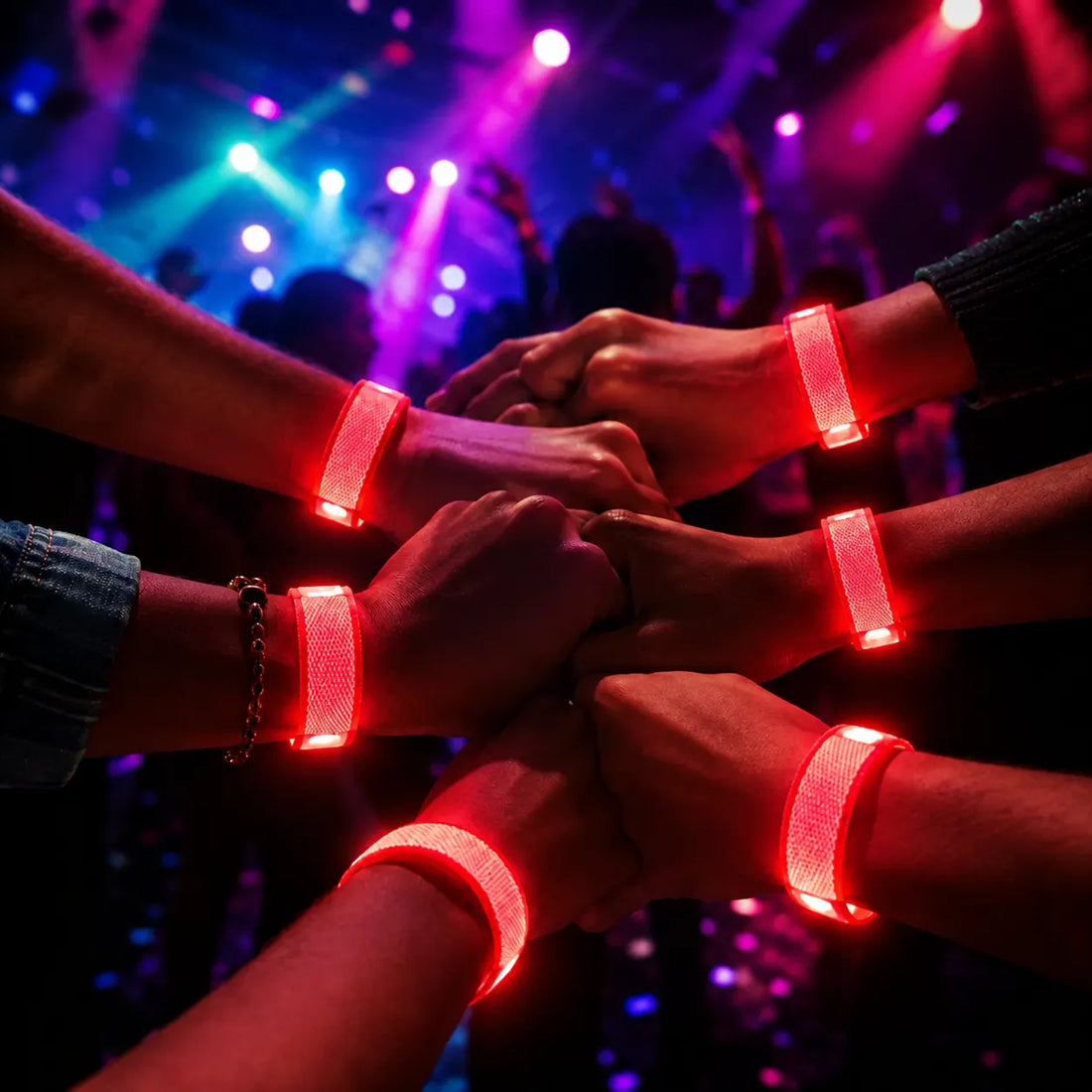 Bracelets Rouges Lumineux Electroniques
