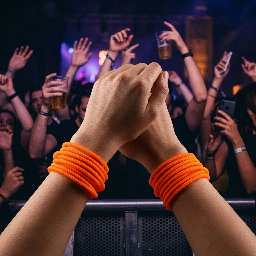 Bracelets Torsadés Fluorescents Orange Minimaliste