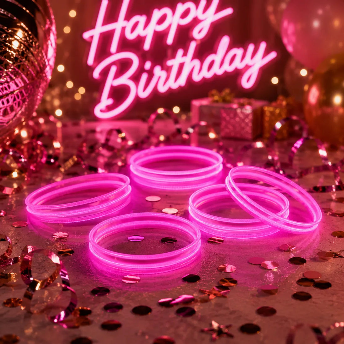 Bracelets Torsadés Rose Fluorescents romantique