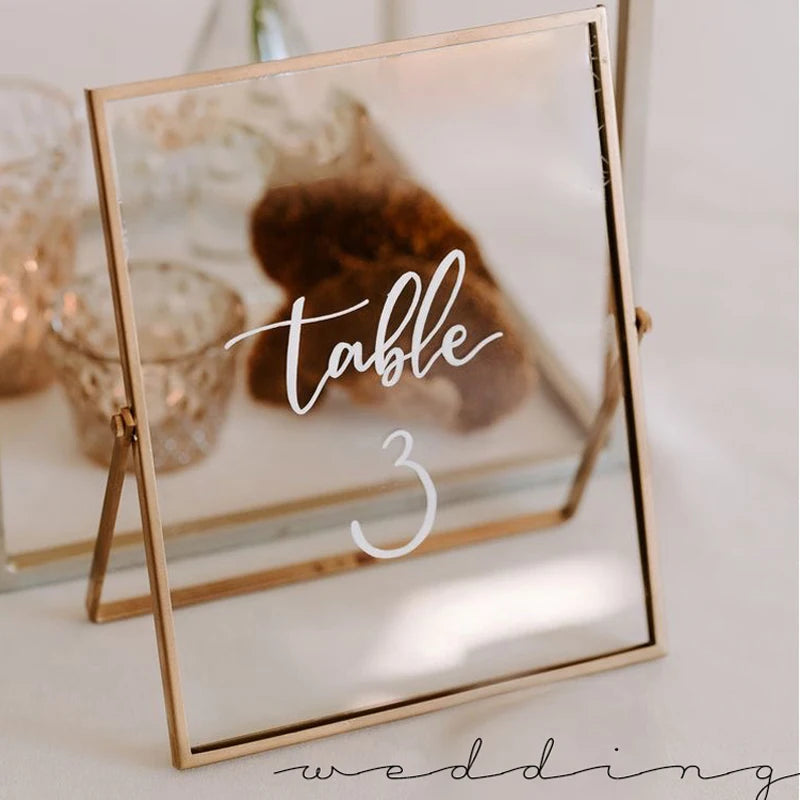 Cadre Numéro de Table Mariage Elégant