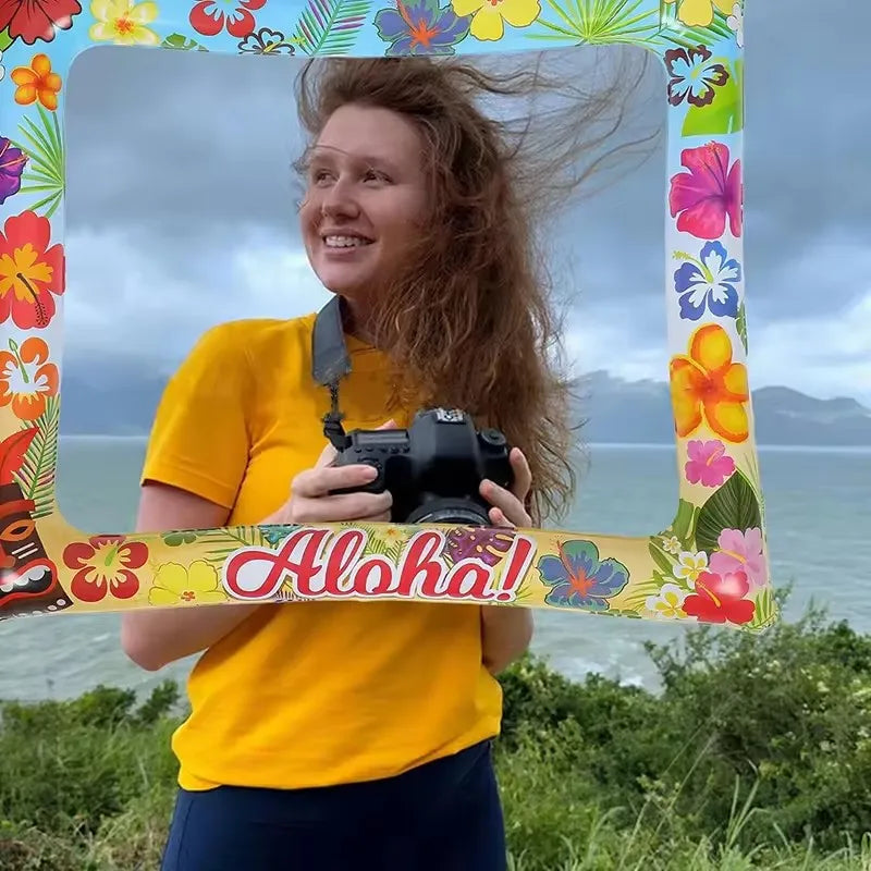 Cadre Photobooth Gonflable Aloha Coloré