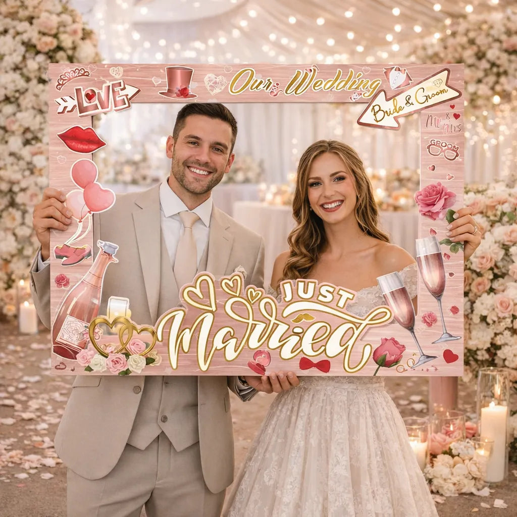 Cadre Photobooth Just Married Chic
