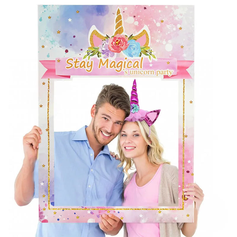 Cadre Photobooth Licorne Festif