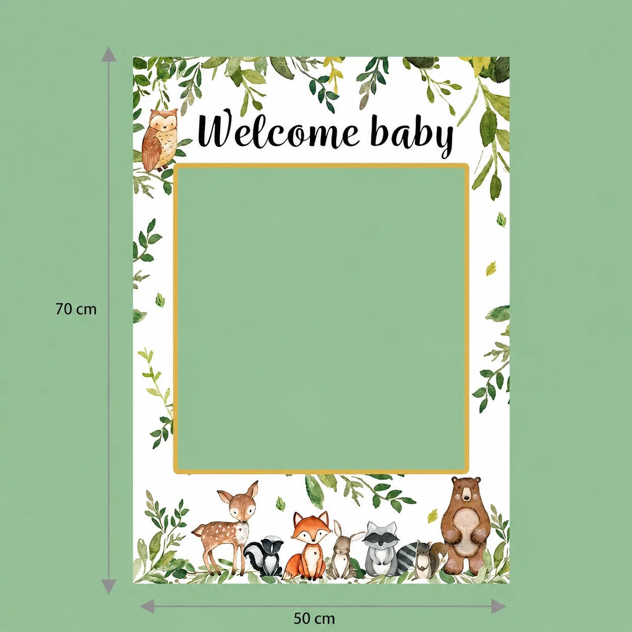 Cadre photobooth Welcome Baby Douce