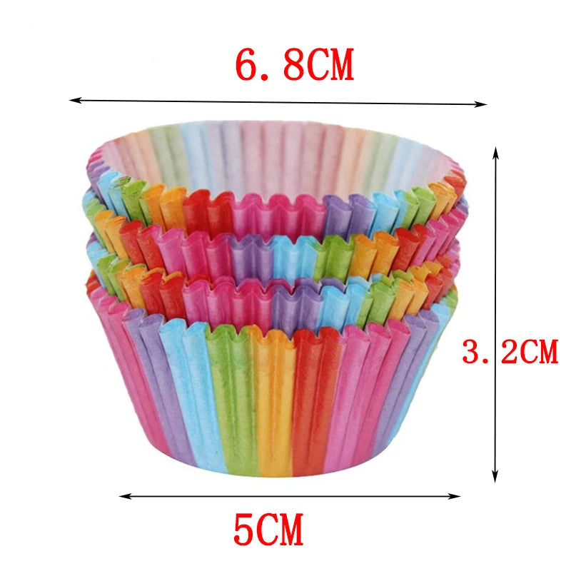 Caissette à Cupcake Arc-en-ciel Elégant