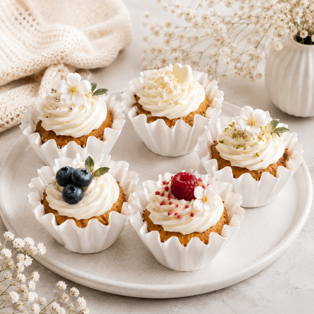 Caissette Cupcake Blanc Epurée 