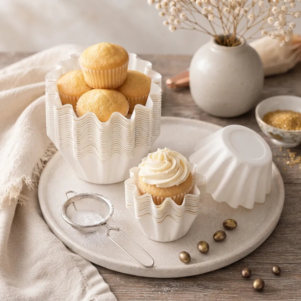 Caissette Cupcake Blanc Epurée Propre