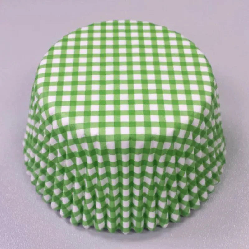Caissette à Cupcake Carreaux Vert naturelle